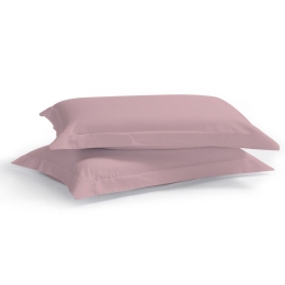 Μαξιλαροθήκες Satin Plain (Σετ 2τμχ) Rose Dust Aslanis Home 50Χ70 100% Βαμβακοσατέν