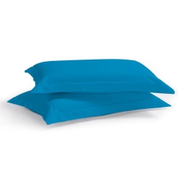 Μαξιλαροθήκες Satin Plain (Σετ 2τμχ) Turquoise Aslanis Home 50Χ70 100% Βαμβακοσατέν