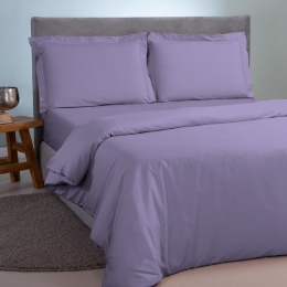 Παπλωματοθήκη Satin Plain Lila Aslanis Home King Size 260x240cm 100% Βαμβακοσατέν
