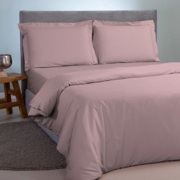 Παπλωματοθήκη Satin Plain Dusty Pink Aslanis Home Ημίδιπλο 160x220cm 100% Βαμβακοσατέν