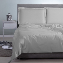 Σεντόνι Satin Plain Warm Grey Aslanis Home King Size 260x265cm 100% Βαμβακοσατέν