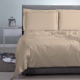 Σεντόνι Satin Plain Cream Aslanis Home Ημίδιπλο 170x270cm 100% Βαμβακοσατέν