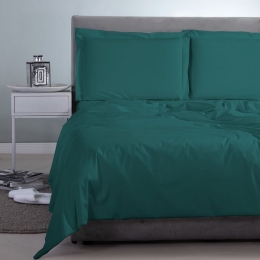 Σεντόνι Satin Plain Green Aslanis Home Ημίδιπλο 170x270cm 100% Βαμβακοσατέν