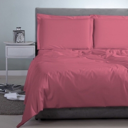 Σεντόνι Satin Plain Fucshia Aslanis Home Ημίδιπλο 170x270cm 100% Βαμβακοσατέν