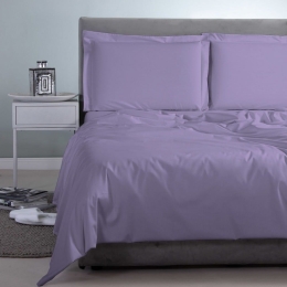 Σεντόνια Satin Plain (Σετ 4τμχ) Mauve Aslanis Home Υπέρδιπλο 250x270cm 100% Βαμβακοσατέν