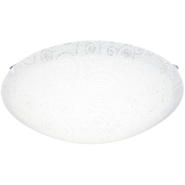 Φωτιστικό Οροφής Led Riconto 93535 White Eglo Μέταλλο,Γυαλί