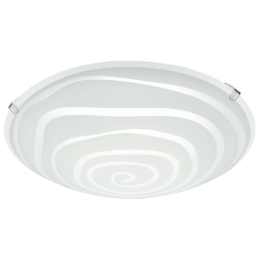 Φωτιστικό Οροφής Led Borgo 2 96082 White Eglo Μέταλλο,Γυαλί