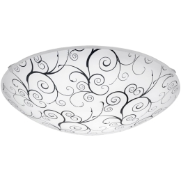 Φωτιστικό Οροφής Led Margitta 1 96117 White-Black Eglo Μέταλλο,Γυαλί
