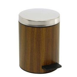 Κάδος Απορριμμάτων 5lt 05-227-001 Ø20xH28cm Walnut Μέταλλο