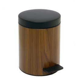 Κάδος Απορριμμάτων 5lt 05-227-403 Ø20xH28cm Walnut Ανοξείδωτο Ατσάλι