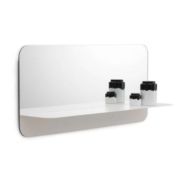 Καθρέπτης Τοίχου Horizon Horizontal White 40x80x17cm Normann Copenhagen Μέταλλο,Γυαλί