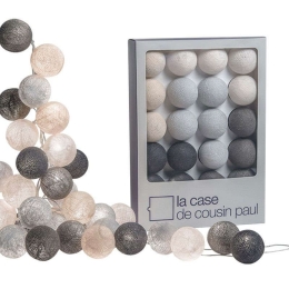 Φωτιστικό Γιρλάντα Led L'Original Με 20 Φωτάκια Brooklyn CP03964 170cm Grey La Case De Cousin Paul Πολυέστερ
