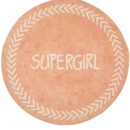Χαλί Παιδικό LLR01 BR75142 Supergirl Pink Baby Adventure 150X150cm Round