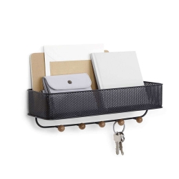 Κρεμάστρα Με Ράφι Estique 1004245-048 Black Umbra Μέταλλο