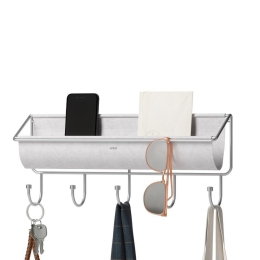 Κρεμάστρα Με Ράφι Hammock 1011470-918 Grey Umbra Metal, Fabric