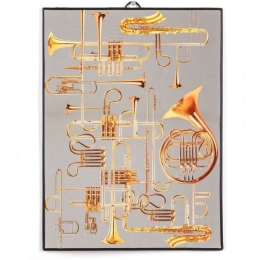 Καθρέπτης Τοίχου Big Trumpets 30x40cm Copper Seletti Πλαστικό