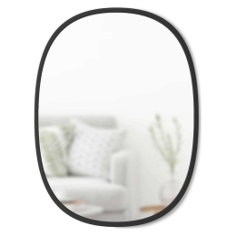 Καθρέπτης Τοίχου Οβάλ Hubba 1013765-040 61x46cm Black Umbra Πλαστικό, Γυαλί