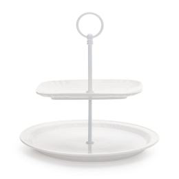 Ορντεβιέρα Διώροφη Πορσελάνινη 10574 28x25,5cm White Seletti Πορσελάνη