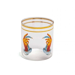 Ποτήρι Hands With Snakes 15981 8x8,5cm Multi Seletti Γυαλί
