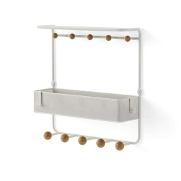 Κρεμάστρα Με Ράφι Estique 1018030-660 31x32x10cm White-Natural Umbra