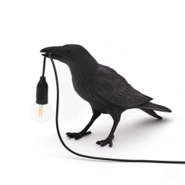 Φωτιστικό Bird 14725 29,5x12x18,5cm 2W E14 Black Seletti