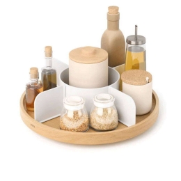 Βάση Οργάνωσης Περιστρεφόμενη Bellwood Lazy Susan 1019936-668 30,5x10cm White-Natural Umbra Ξύλο,Πλαστικό