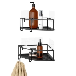 Ράφι Οργάνωσης Γωνιακό Cubiko 1018616-040 23x23x8cm Black Umbra Μέταλλο