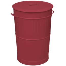 Κάδος Απορριμμάτων Retro 4868-153 Φ48x68cm 100lt Bordo Ατσάλι