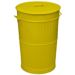 Κάδος Απορριμμάτων Retro 4868-603 Φ48x68cm 100lt Yellow Ατσάλι