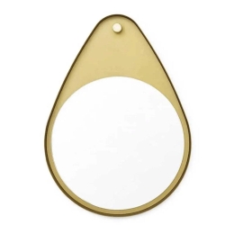Καθρέπτης Τοίχου Peacock Brass 35,5x26x1,7cm Normann Copenhagen Μέταλλο,Γυαλί