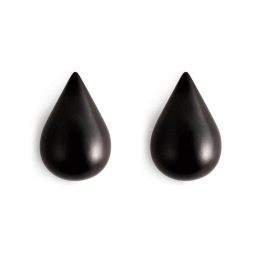 Κρεμάστρα Drop It (Σετ 2Τμχ) 331500 5x8x7,7cm Black Normann Copenhagen Ξύλο