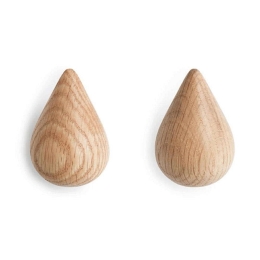 Κρεμάστρα Drop It (Σετ 2Τμχ) 331540 5x8x7,7cm Oak Normann Copenhagen Ξύλο