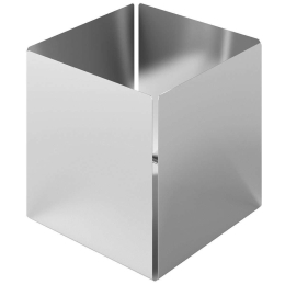 Θήκη Οργάνωσης Κύβος 118-001 13x13x13cm Silver Pam&Co Ανοξείδωτο Ατσάλι