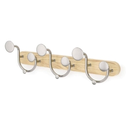 Κρεμάστρα Τοίχου 9 Θέσεων Melody 1019559-392 43x8x13cm Natural-Nickel Umbra Ξύλο,Αλουμίνιο