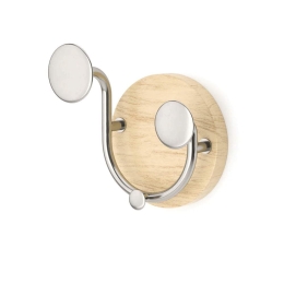 Κρεμάστρα Τοίχου 3 Θέσεων Melody 1019564-392 12x8x13cm Natural-Nickel Umbra Ξύλο,Αλουμίνιο