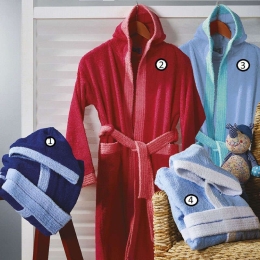 Μπουρνούζι Παιδικό WE_BB1_ΠΜΠ_6_Νο.1 Blue-Light Blue White Egg