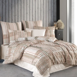 Σεντόνια Next 3200 (Σετ 4τμχ) Beige Nexttoo Υπέρδιπλο 100% Βαμβάκι