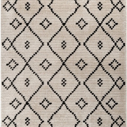 Σετ Χαλιά Κρεβατοκάμαρας 3Τμχ. Etro 35780-095 Ecru-Black Merinos ΣΕΤ (2 67x140 & 67x220) Πολυέστερ