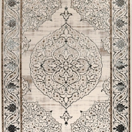 Χαλί Kashan 39550-040 Beige-Black Merinos 160X230cm