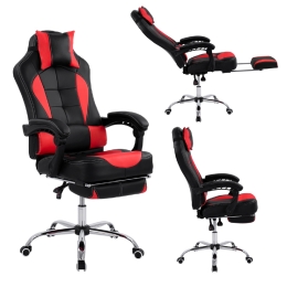 ΠΟΛΥΘΡΟΝΑ GAMING HM1055.01 SYNCHRO ΜΑΥΡΟ & ΚΟΚΚΙΝΟ PU 62x77x118 εκ.