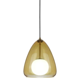 Φωτιστικό Οροφής DD-GL-0613AMBER 1xG9 Φ22,5cm 140cm Amber Aidonitsa