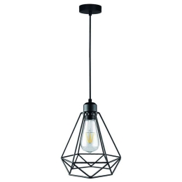 Φωτιστικό Οροφής DD-MA-0242 1xΕ27 40W Φ21cm 140cm Black Aidonitsa