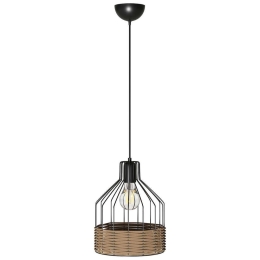 Φωτιστικό Οροφής MEC-1481F1BLACK 1xΕ27 40W Φ22cm 120cm Black Aidonitsa