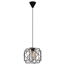 Φωτιστικό Οροφής MEC-1769F1BLACK 1xΕ27 40W Φ25cm 20-60cm Black Aidonitsa