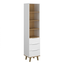 Βιβλιοθήκη Neptune TO-NEPTUNE3S 45x40x197cm White-Sonoma
