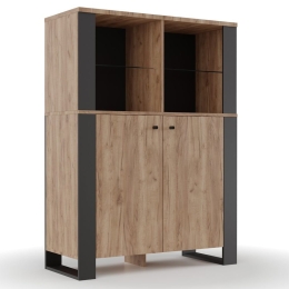 Μπουφές Old Wood SO-OLDKOM2D 106.2x44xx128.5cm Gold Oak - Black