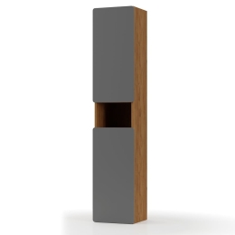Στήλη Μπάνιου Arktos 699-03-170-06 35x32x170cm Walnut-Grey Μελαμίνη