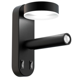 Φωτιστικό Τοίχου - Απλίκα HU-HJ2188 12x12,5x30cm Led 8W 4000K Black Aidonitsa