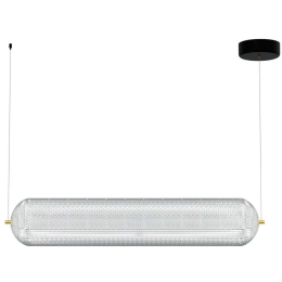 Φωτιστικό Οροφής - Ράγα HU-HJ6059-H800 80x15x120cm Led 5600lm 80W 4000K Clear-Gold Aidonitsa