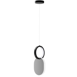 Φωτιστικό Οροφής Symmetric HU-HJ2181-1D Φ15x120cm Led 750lm 15W 4000K Nickel-Black Aidonitsa